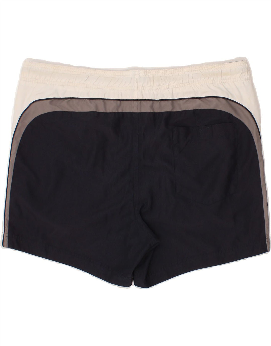 CHAMPION Mens Graphic Sport Shorts Large Navy Blue Colourblock Vintage Champion and Second-Hand Champion from Messina Hembry 