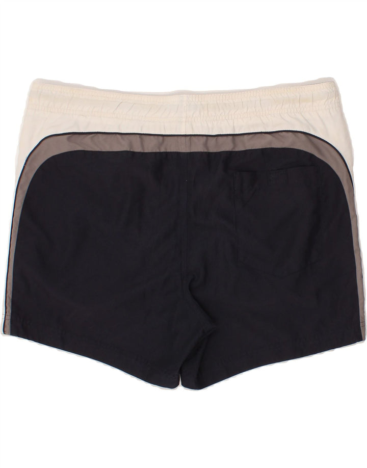 CHAMPION Mens Graphic Sport Shorts Large Navy Blue Colourblock Vintage Champion and Second-Hand Champion from Messina Hembry 
