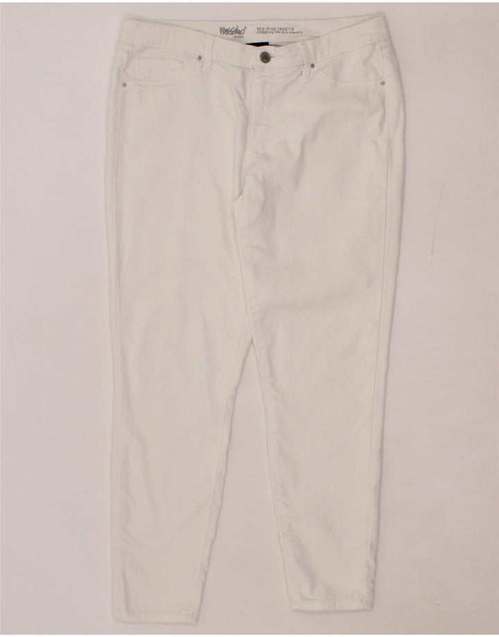 MOSSIMO Womens Mid Rise Jegging Jeans US 10 Large W30 L27 White Cotton Vintage Mossimo and Second-Hand Mossimo from Messina Hembry 