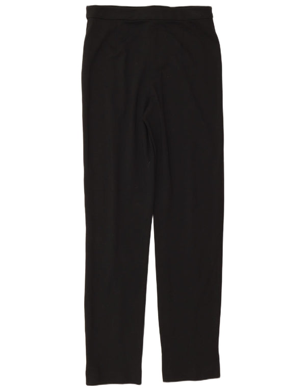 Pantaloni da abito slim da donna Marks & Spencer UK 8 piccoli W28 L30 viscosa nera
