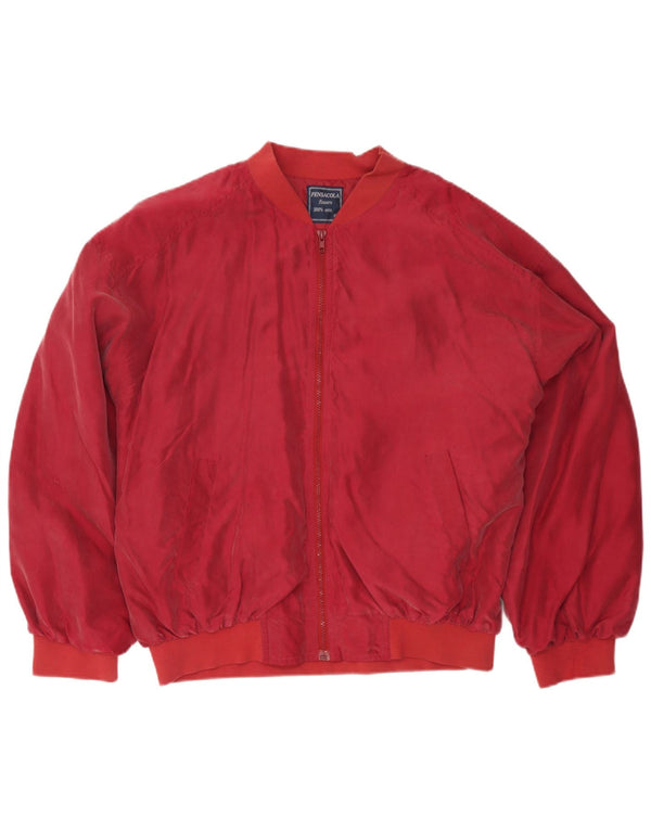 Giubbotto bomber da uomo Pensacola UK 42 XL Borgogna Seta