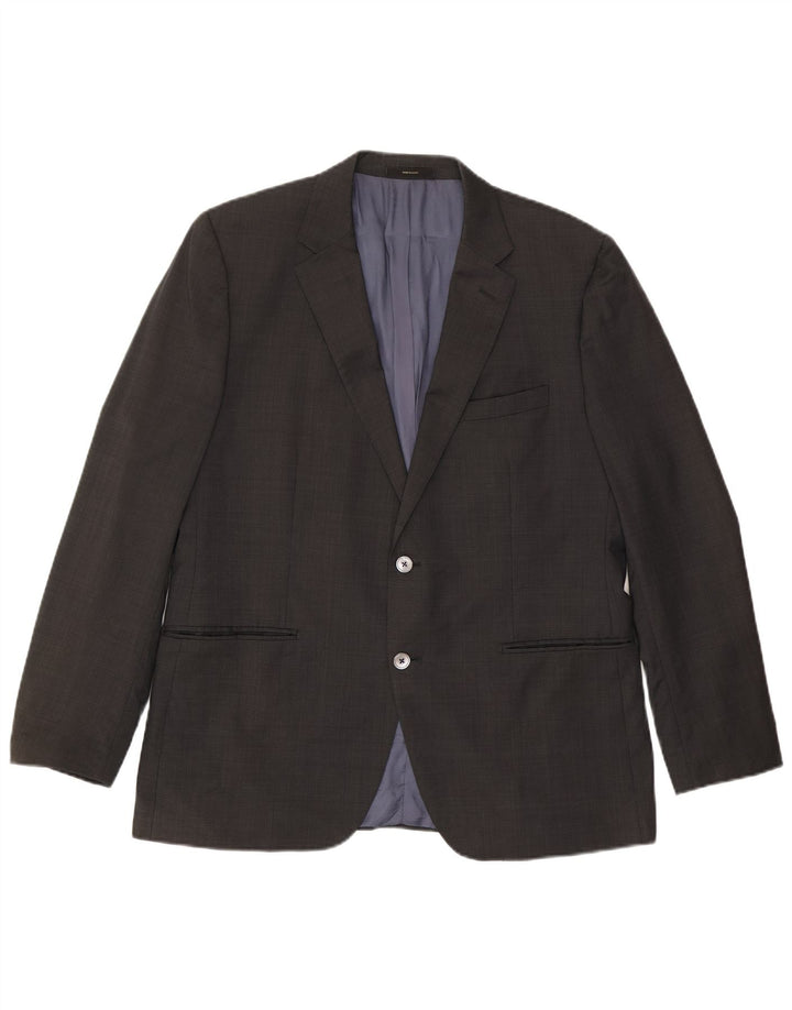 Giacca blazer da uomo a 2 bottoni Massimo Dutti US 46 XL Classica in acetato grigio