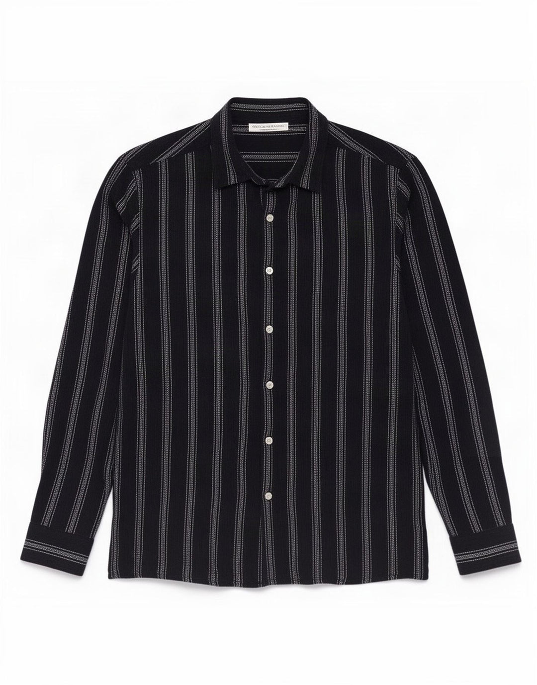 Camicia Zara da uomo in cotone a righe medie blu navy