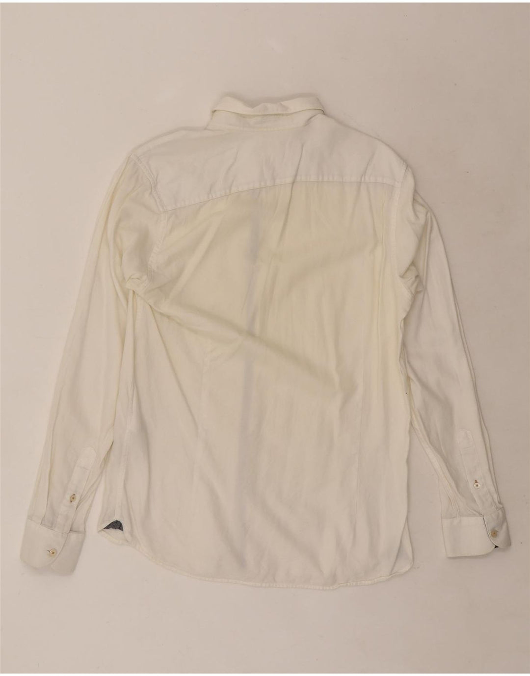 Camicia da uomo Ted Baker taglia 3 cotone bianco medio