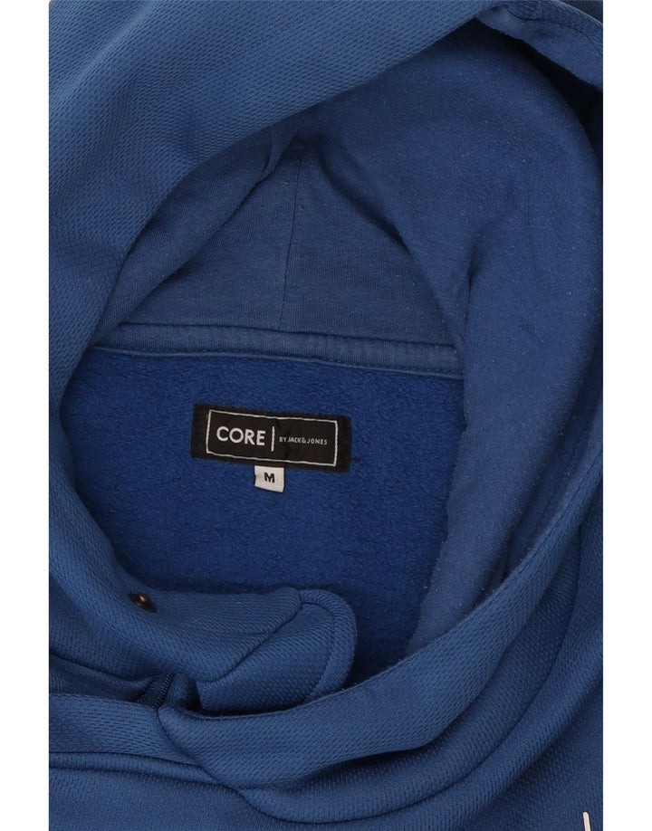 Maglione con cappuccio grafico da uomo Jack & Jones Core Graphic poliestere blu medio