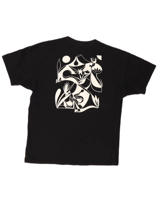 T-shirt grafica da uomo Nike Top grande in cotone nero