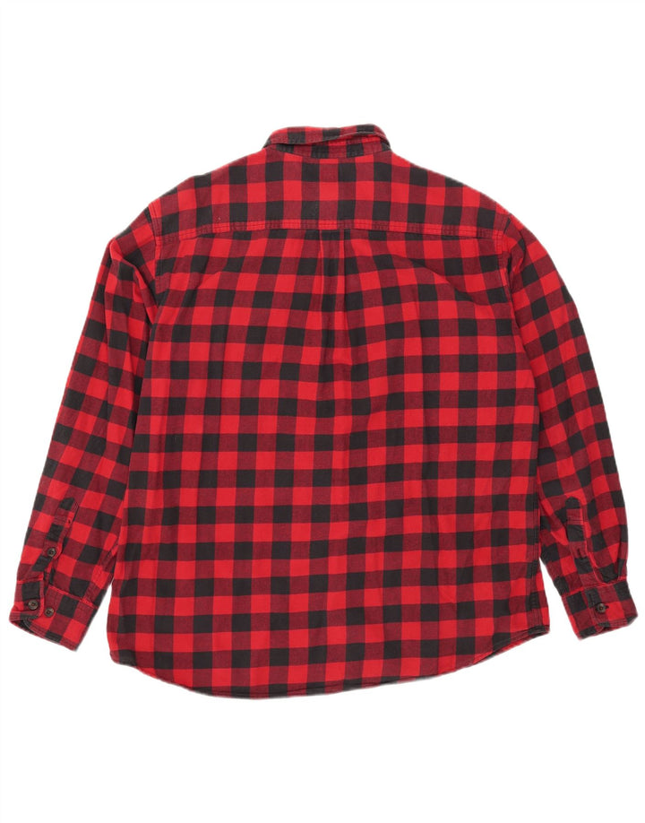 Dickies Camicia da uomo in flanella dalla vestibilità comoda, grande motivo a quadri rossi
