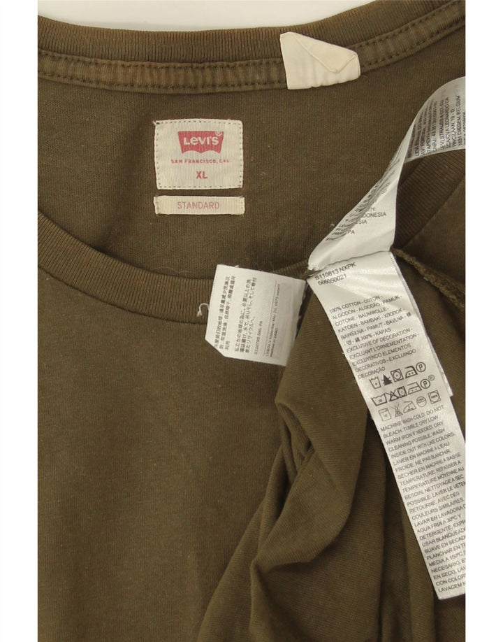 T-shirt standard da uomo Levi's Top XL in cotone kaki