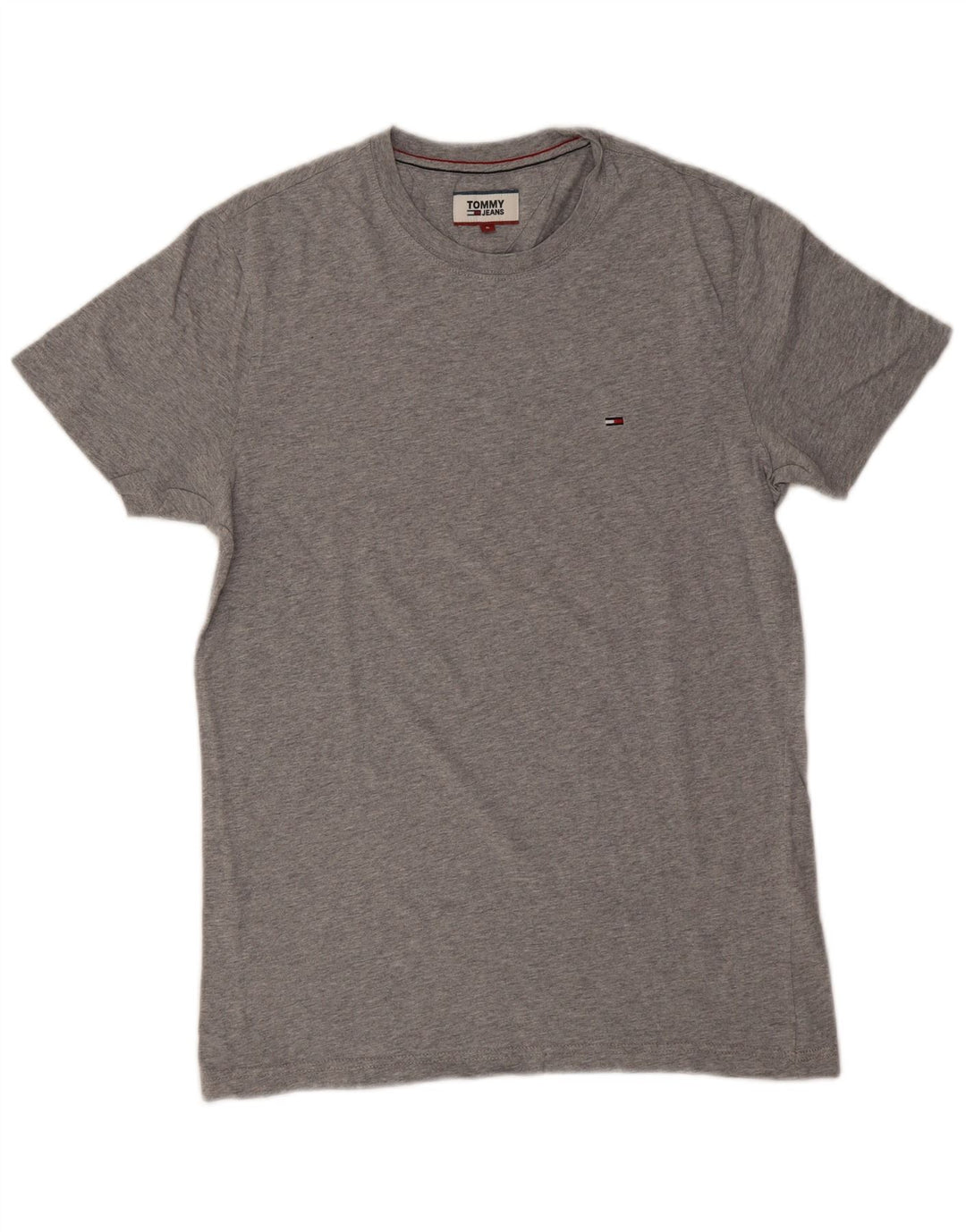 T-shirt da uomo Tommy Hilfiger Top piccola in cotone grigio