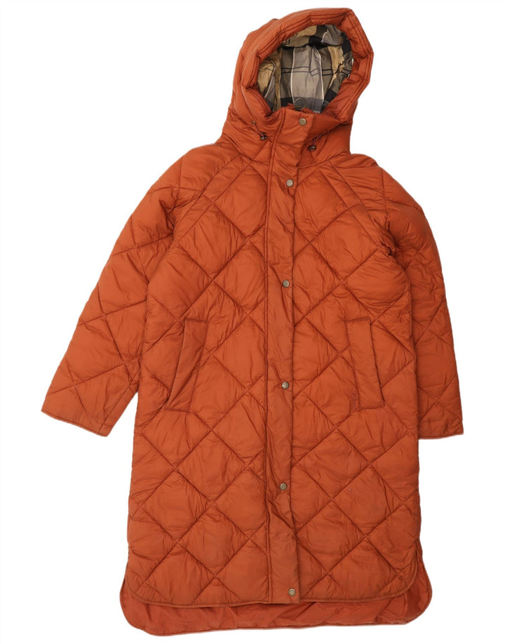Cappotto imbottito oversize con cappuccio da donna Barbour UK 8 piccolo marrone in poliammide