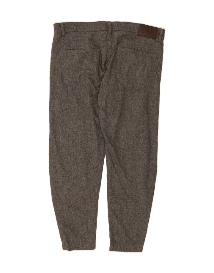 SIVIGLIA Womens Slim Casual Trousers W38 L28 Grey Wool Vintage SIVIGLIA and Second-Hand SIVIGLIA from Messina Hembry 