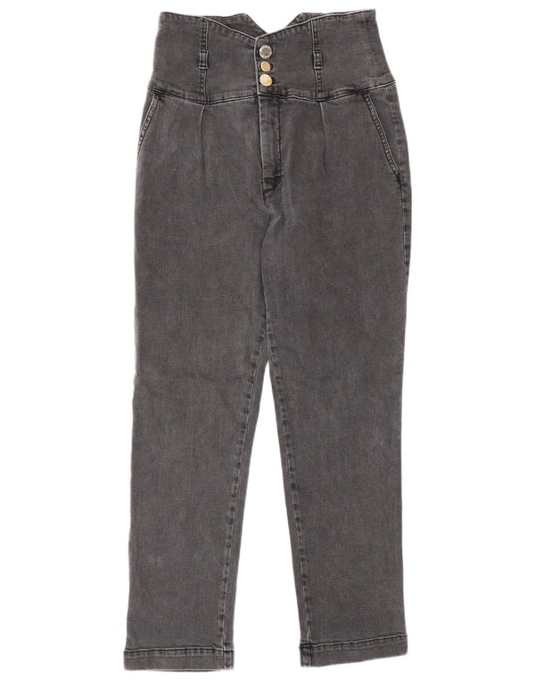 Pinko Womens High Waist Jeans W28 L26 Grey Cotton