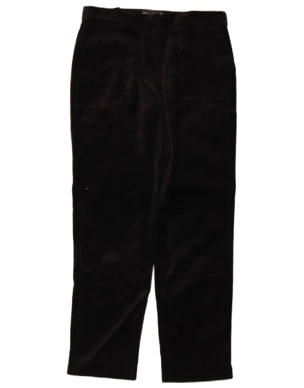 Pantaloni corti in velluto da donna Marks & Spencer UK 8 piccoli W28 L25 neri
