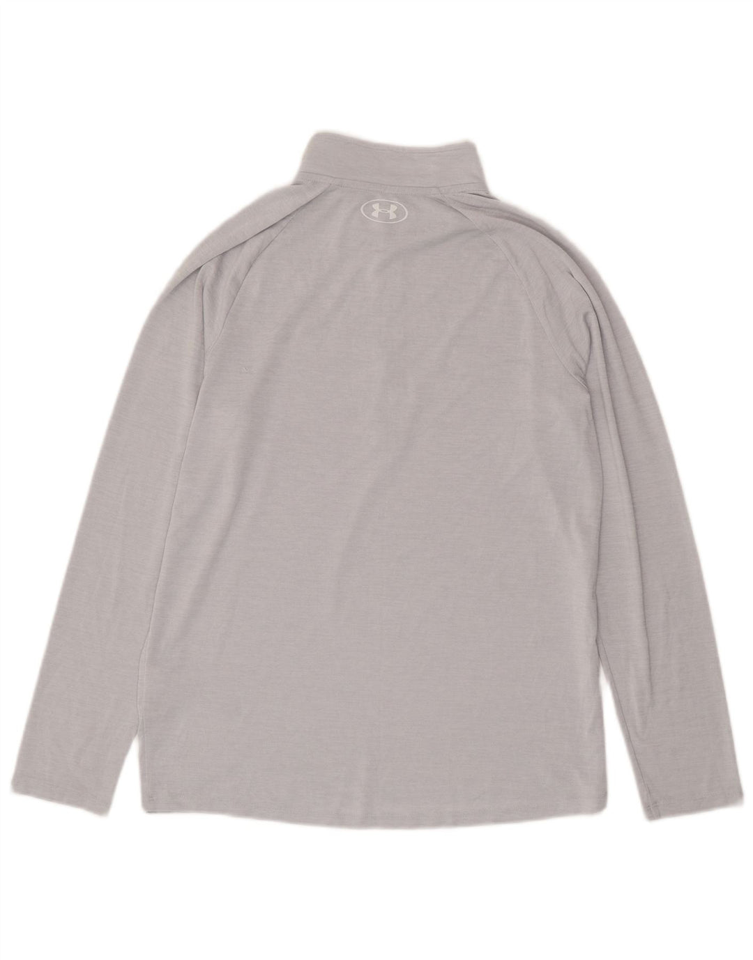 Maglia da ginnastica Under Armour da uomo con zip e collo in poliestere grigio medio