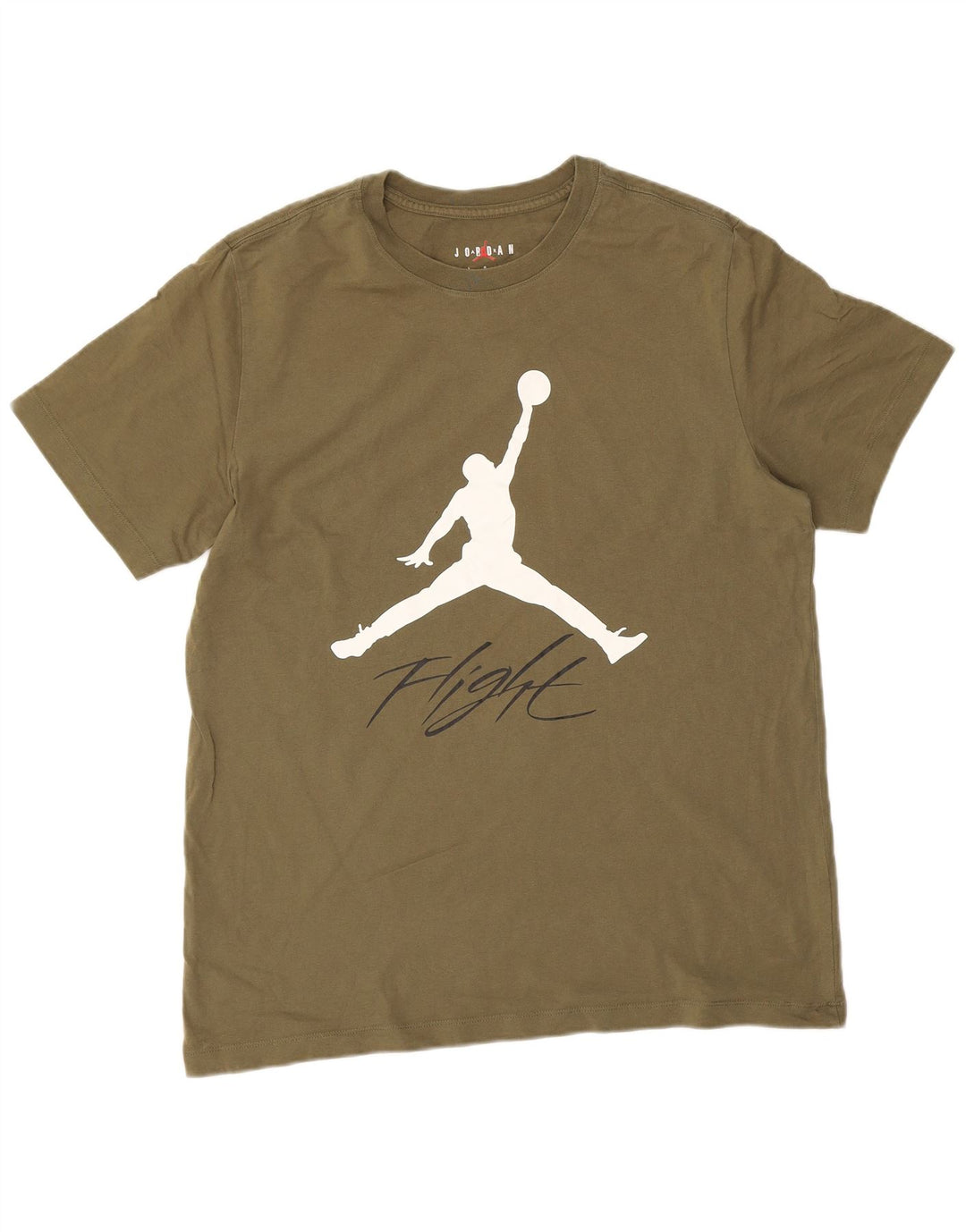 T-shirt grafica da uomo Jordan Top grande in cotone kaki