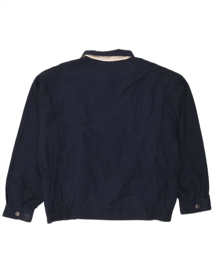 Giubbotto bomber da uomo vintage UK 42 XL poliestere blu navy