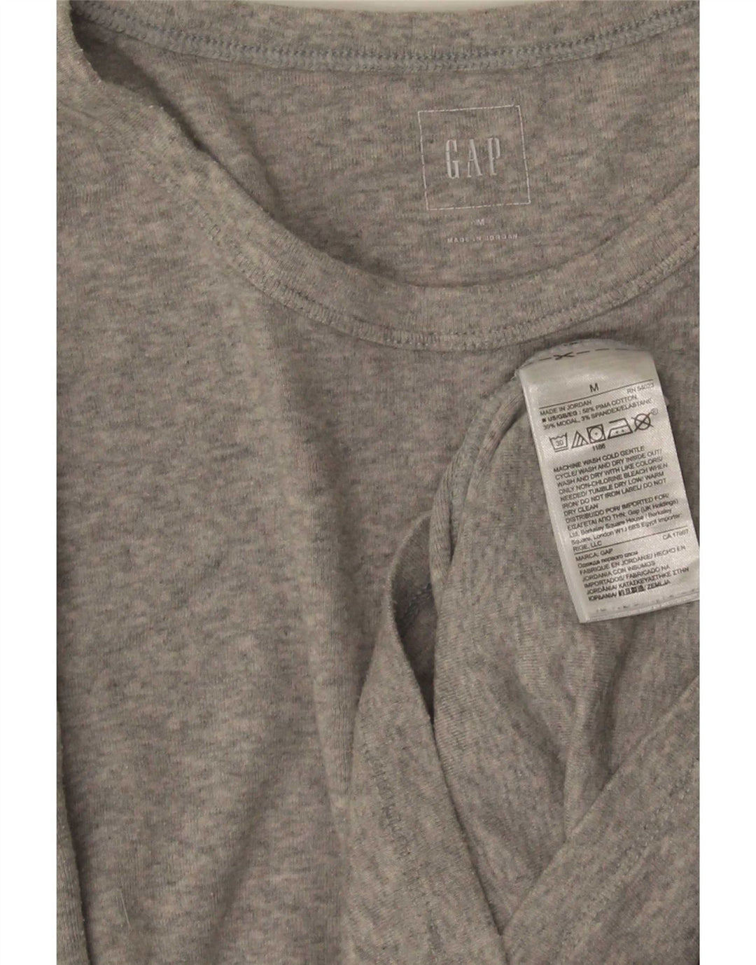 Gap Maglia da donna a maniche lunghe UK 12 Cotone grigio medio