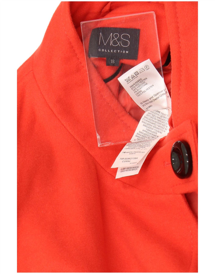 Soprabito da donna Marks & Spencer UK 18 XL poliestere arancione
