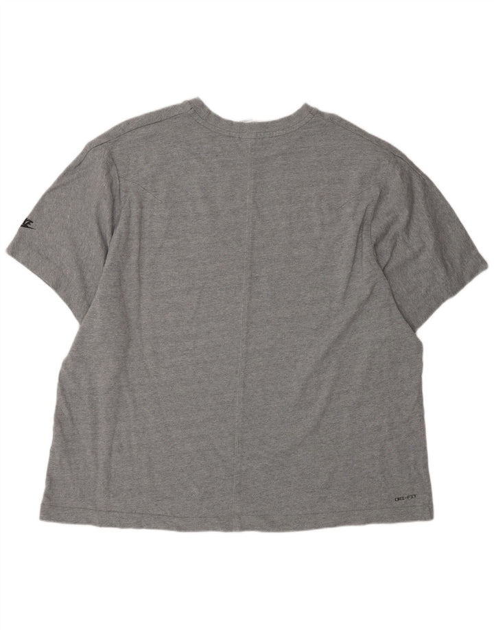 T-shirt Nike Dri Fit da uomo 2XL in cotone grigio