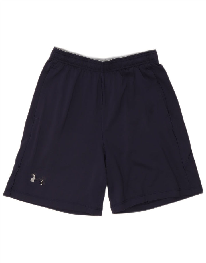 Pantaloncini sportivi Under Armour da uomo Heat Gear medio poliestere blu navy
