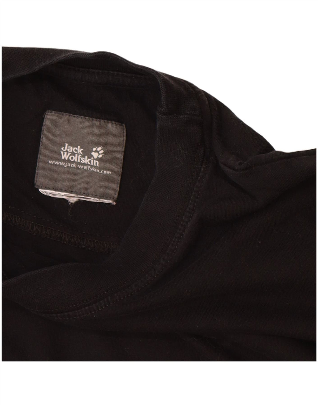 JACK WOLFSKIN T-shirt grafica da uomo Top grande in cotone nero