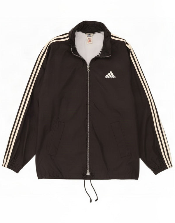 Adidas Giacca antipioggia con cappuccio da uomo UK 42/44 Large Black Nylon