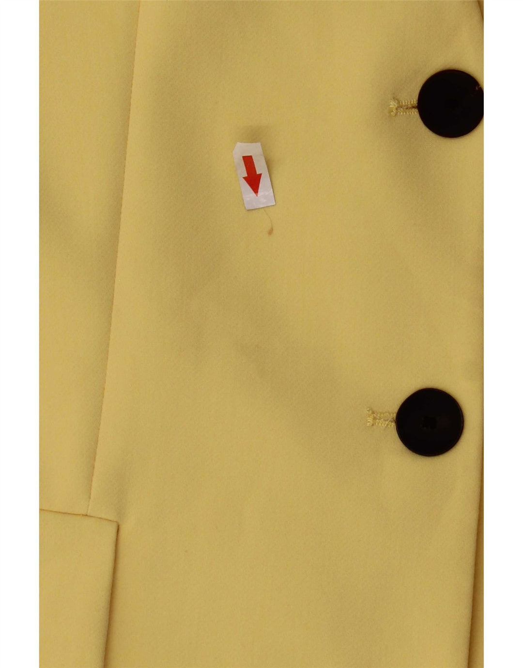 Giacca blazer senza maniche a 3 bottoni da donna Zara UK 14 grande poliestere giallo
