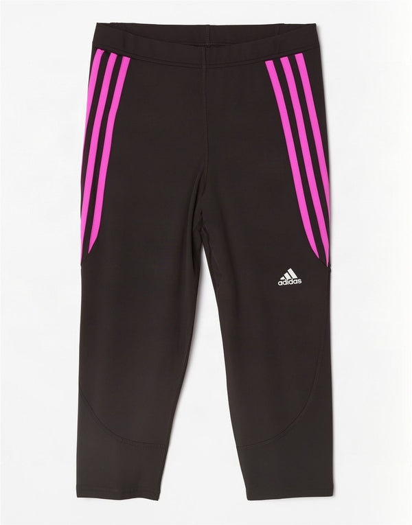 Leggings Adidas Capri da donna UK 12/14 Poliestere nero medio