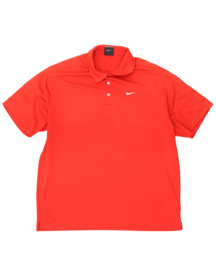Polo NIKE da uomo Dri Fit UK 47/48 2XL rosso poliestere