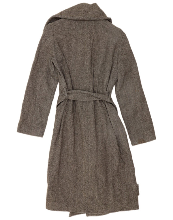 Cappotto da donna Aquascutum UK 8 Small Lana d'agnello a spina di pesce grigia