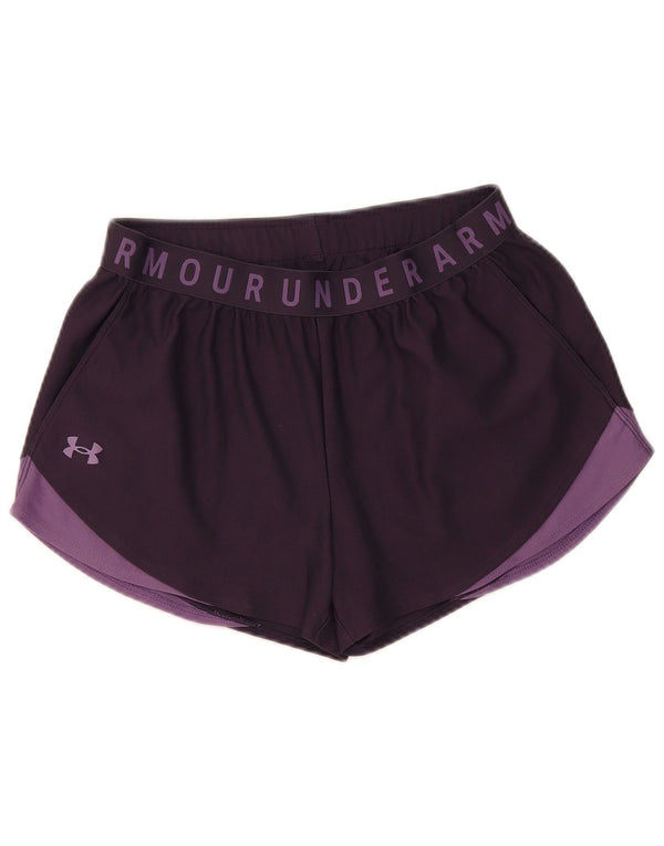 Pantaloncini sportivi Under Armour da donna Heat Gear UK 14 Blocco colore viola medio