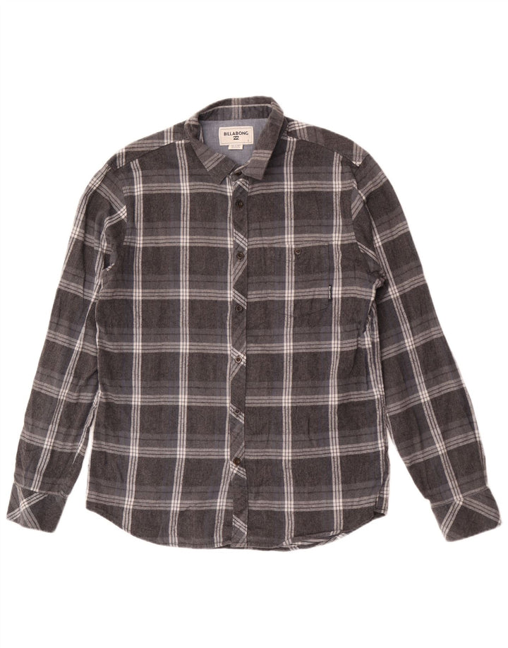 Camicia da uomo in flanella Billabong, cotone scozzese grande grigio