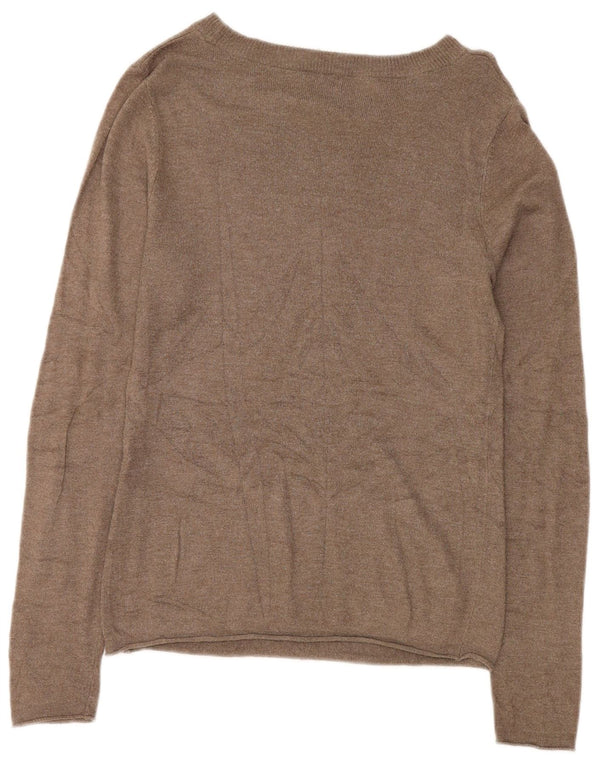 Mossimo Maglione da donna con scollo a barchetta UK 12 Rayon marrone medio
