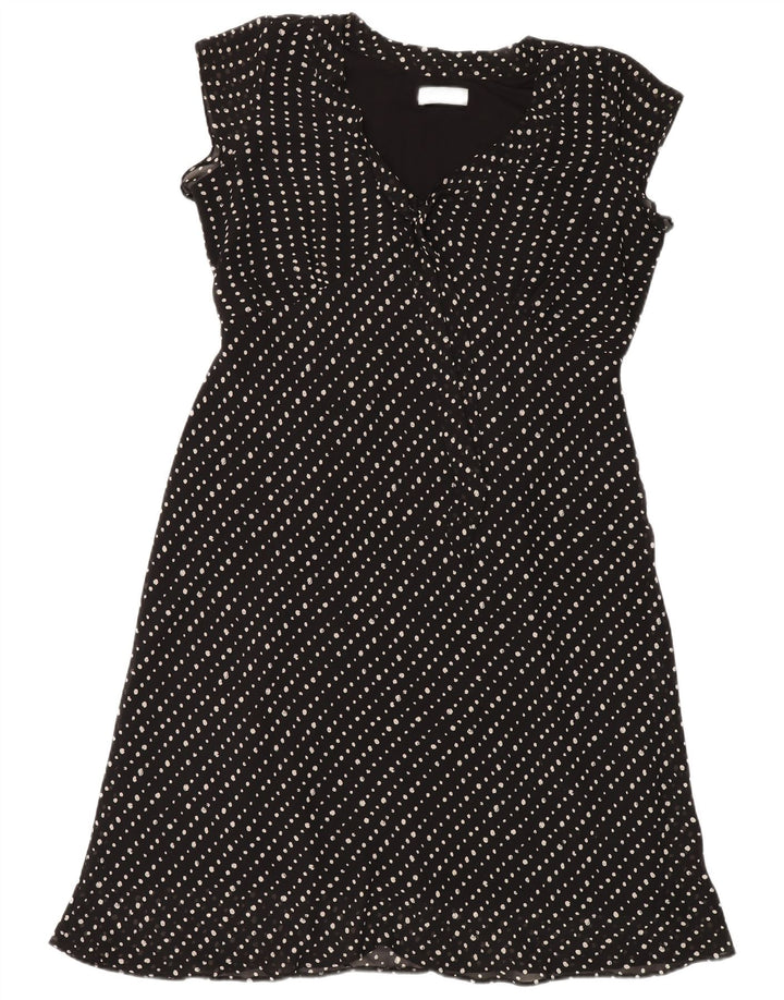 Abito a trapezio da donna Wallis UK 20 2XL Poliestere maculato nero