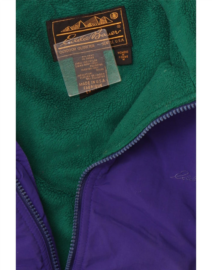 EDDIE BAUER Giubbotto bomber da donna UK 14 Nylon viola medio
