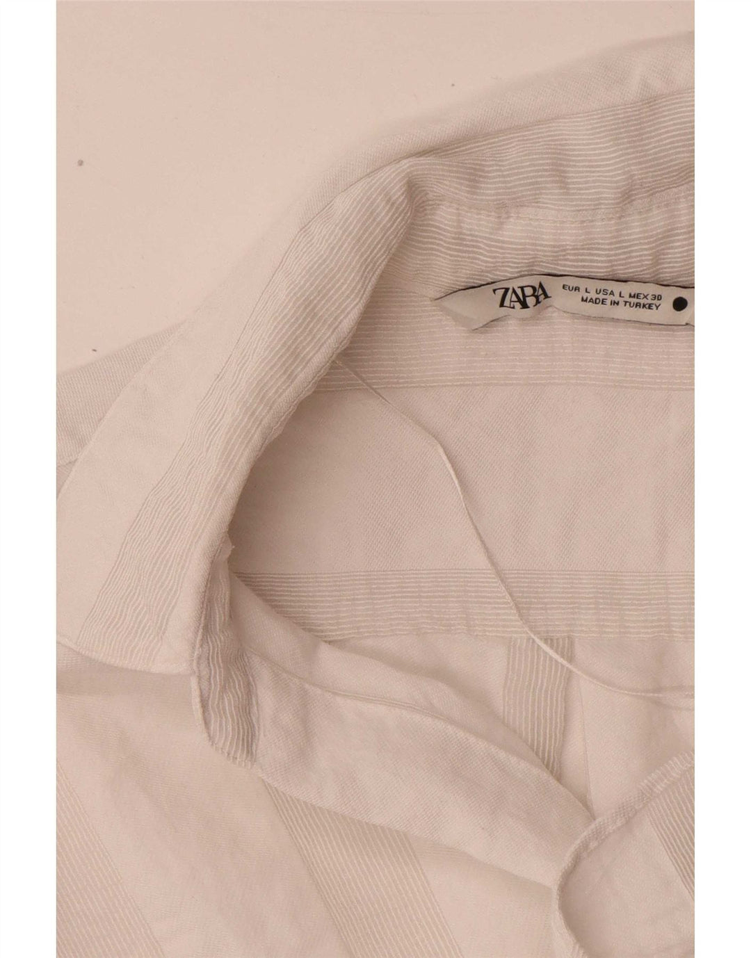 Camicia oversize con maniche a 3/4 da donna Zara UK 16 a righe bianche grandi