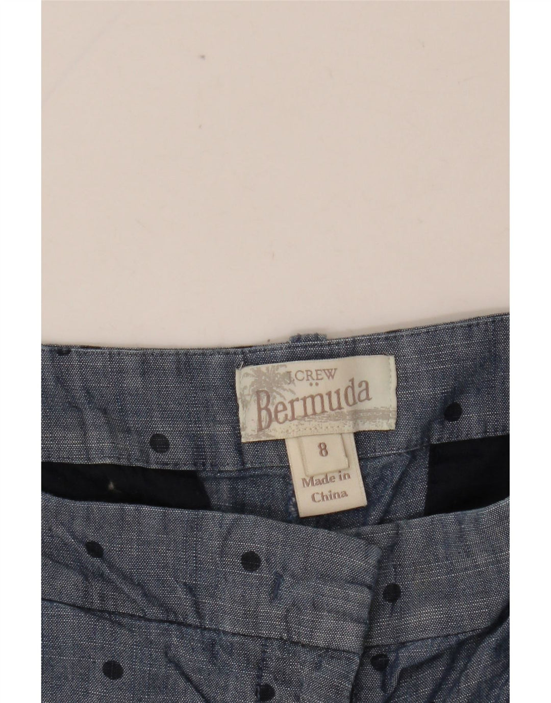 Bermuda da donna J. CREW US 8 Medium W32 Blu navy maculato