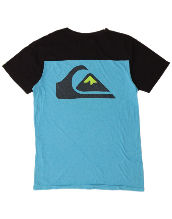 T-shirt grafica da uomo slim fit Quiksilver Top blu medio color block sportivo