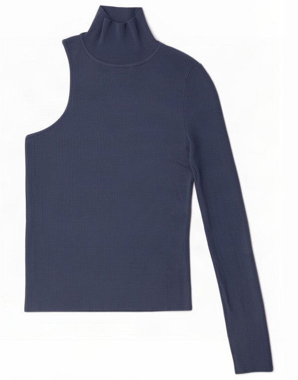 Zara Top monospalla da donna UK 14 Large Blu