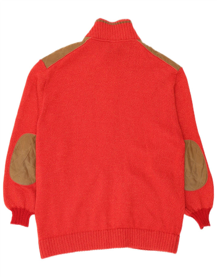 Maglione cardigan da uomo Paul & Shark XL rosso a blocchi di colore