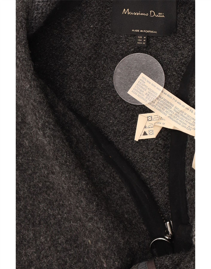 Maglione cardigan oversize da donna Massimo Dutti UK 14 Grigio medio