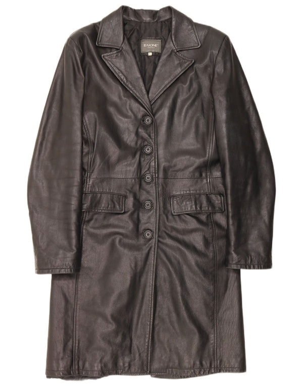 Cappotto in pelle da donna Barone UK 18 XL Pelle nera