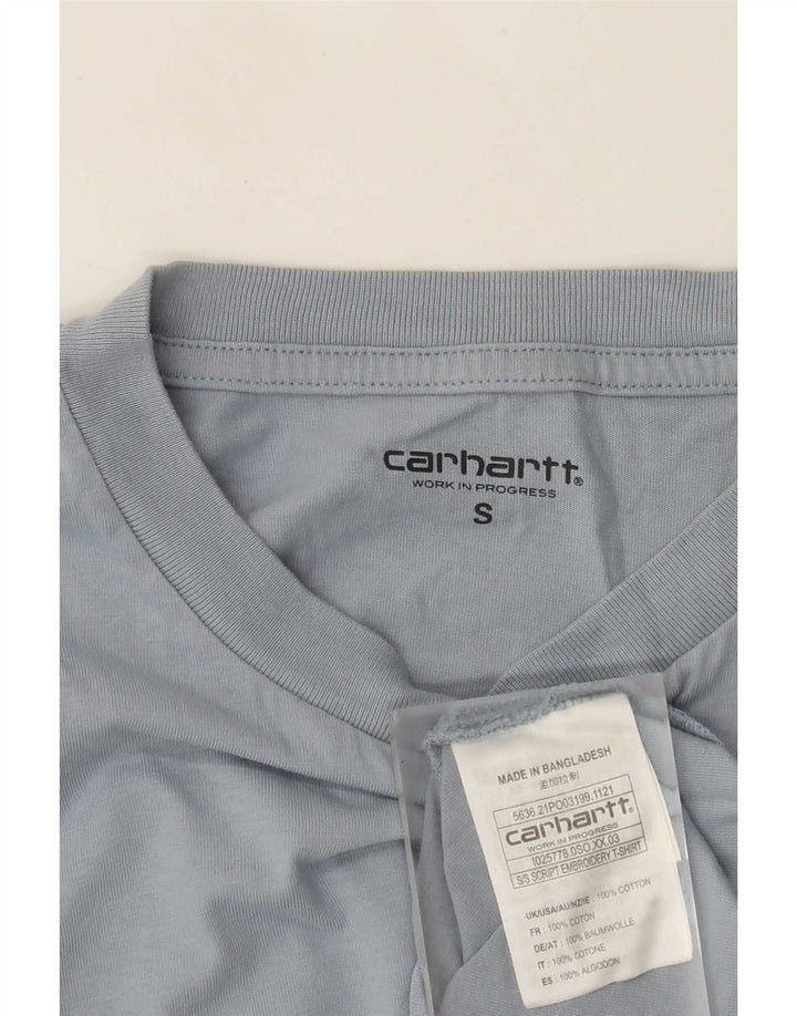 T-shirt da uomo Carhartt Top piccola in cotone blu