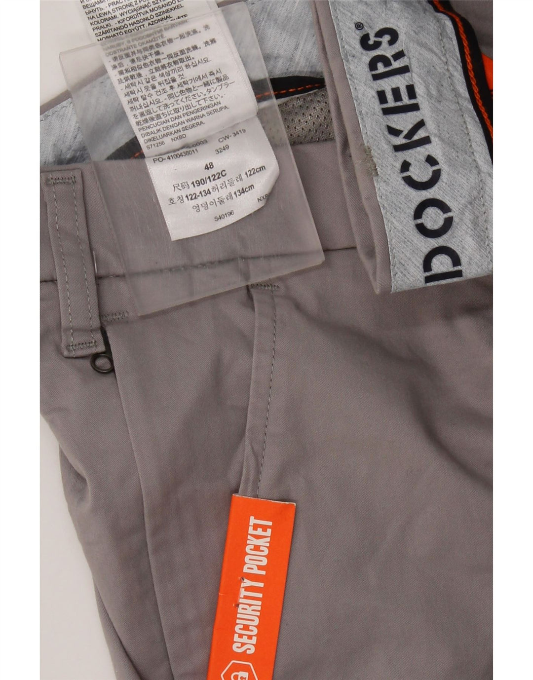 DOCKERS Pantaloncini chino da uomo W48 4XL Cotone grigio