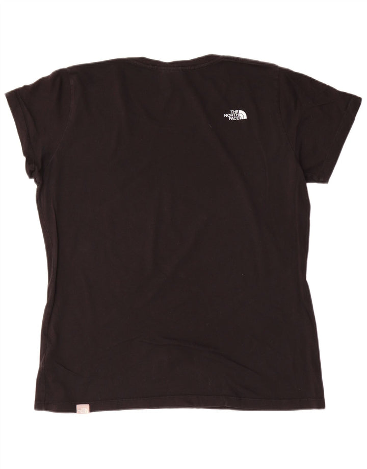 THE NORTH FACE T-shirt grafica da donna Top UK 18 XL Cotone nero