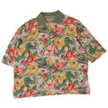 Polo vintage da uomo grande floreale multicolore