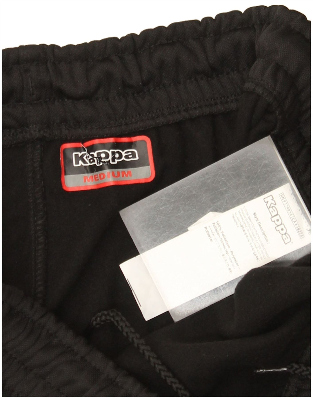 Pantaloncini sportivi Bermuda da uomo Kappa medio nero in poliestere