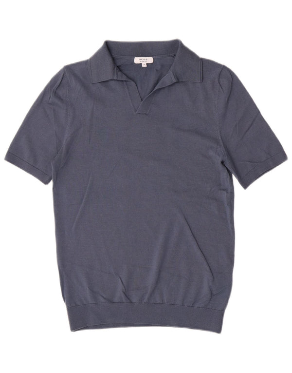 Polo Reiss da uomo piccola in lana blu