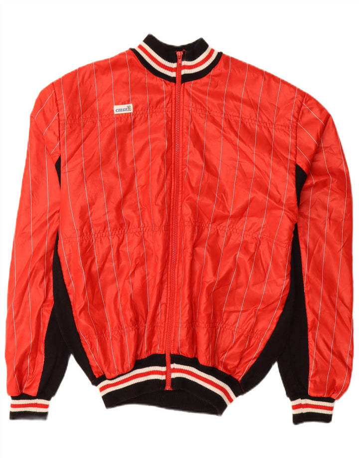 Giacca da tuta da uomo vintage color block rosso medio