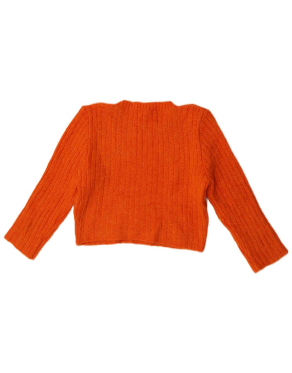 Maglione corto con scollo a barca e maniche a 3/4 Zara da donna UK 12 Arancione medio
